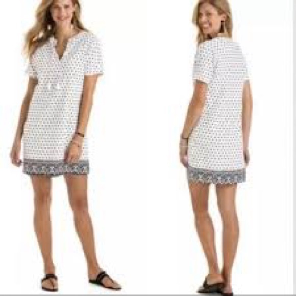 Vineyard Vines- Fan Border Print Tunic Dress size 0 - Picture 2 of 8
